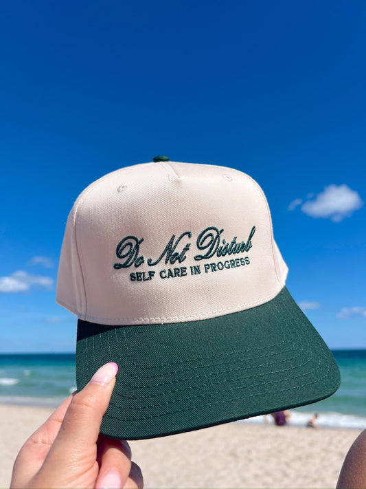 Do Not Disturb Self Care in Progress - Green Vintage Trucker Hat - PREORDER