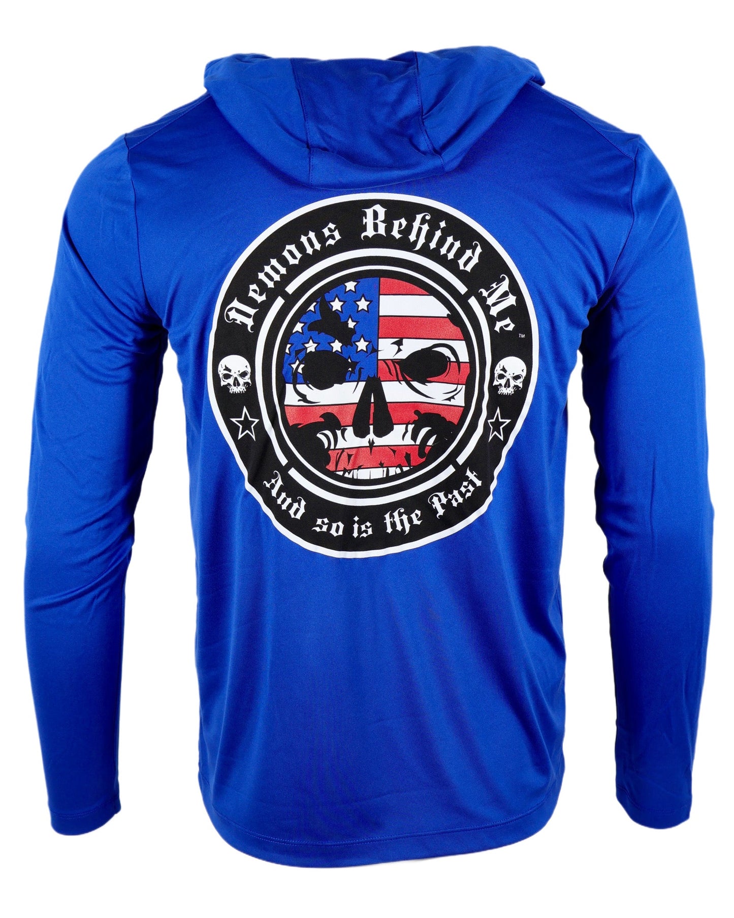 Unisex True Blue Hooded Patriotic UV Long Sleeve