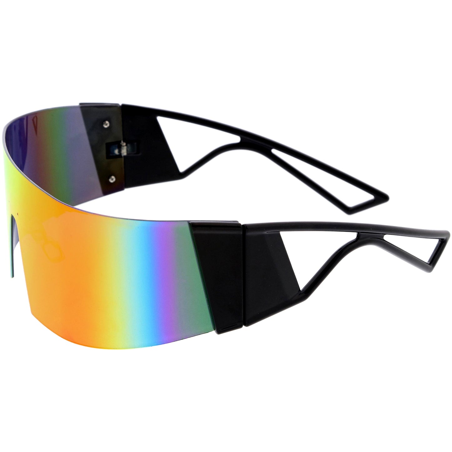 80s Retro Wrap Around One Piece Futuristic Sunglasses D305