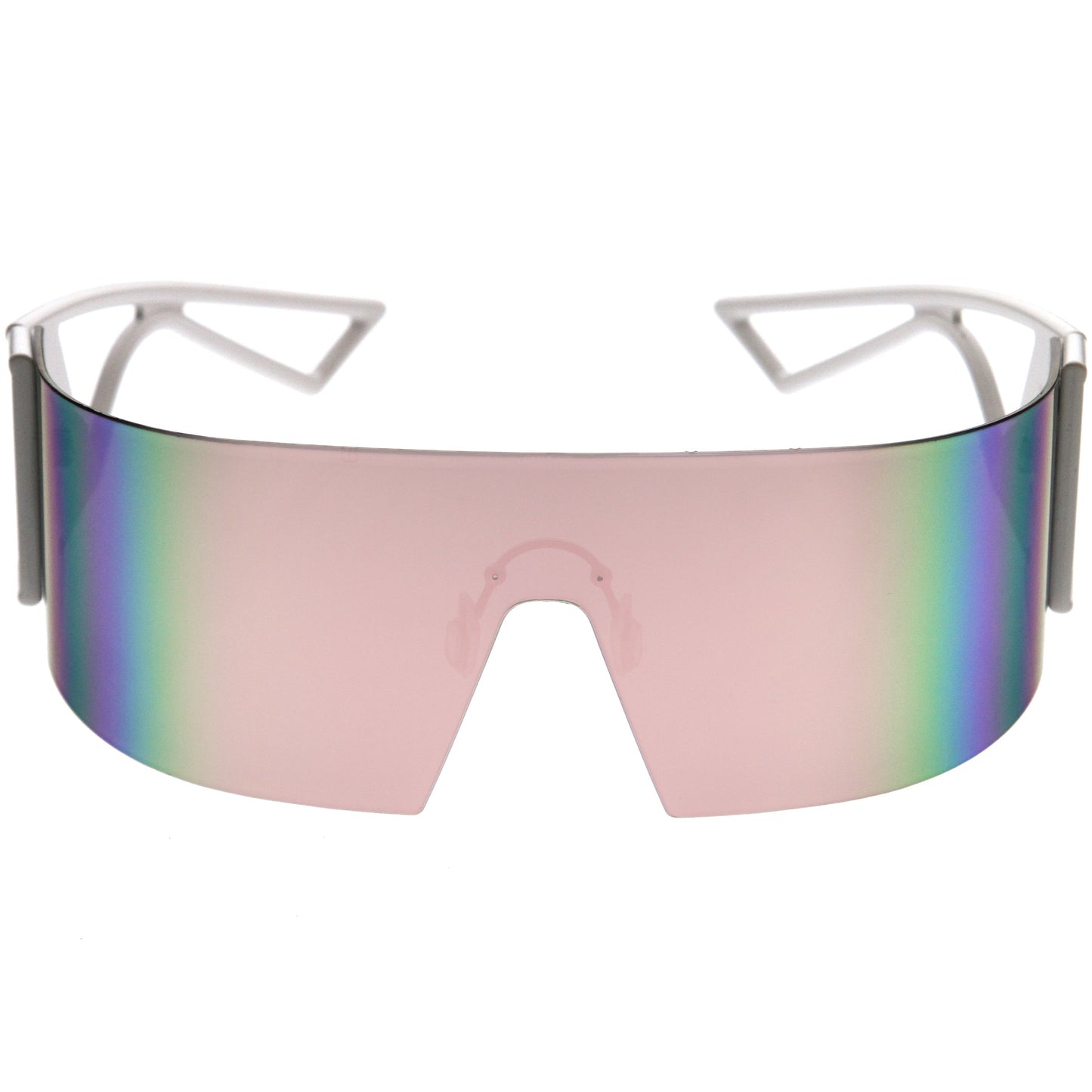 80s Retro Wrap Around One Piece Futuristic Sunglasses D305