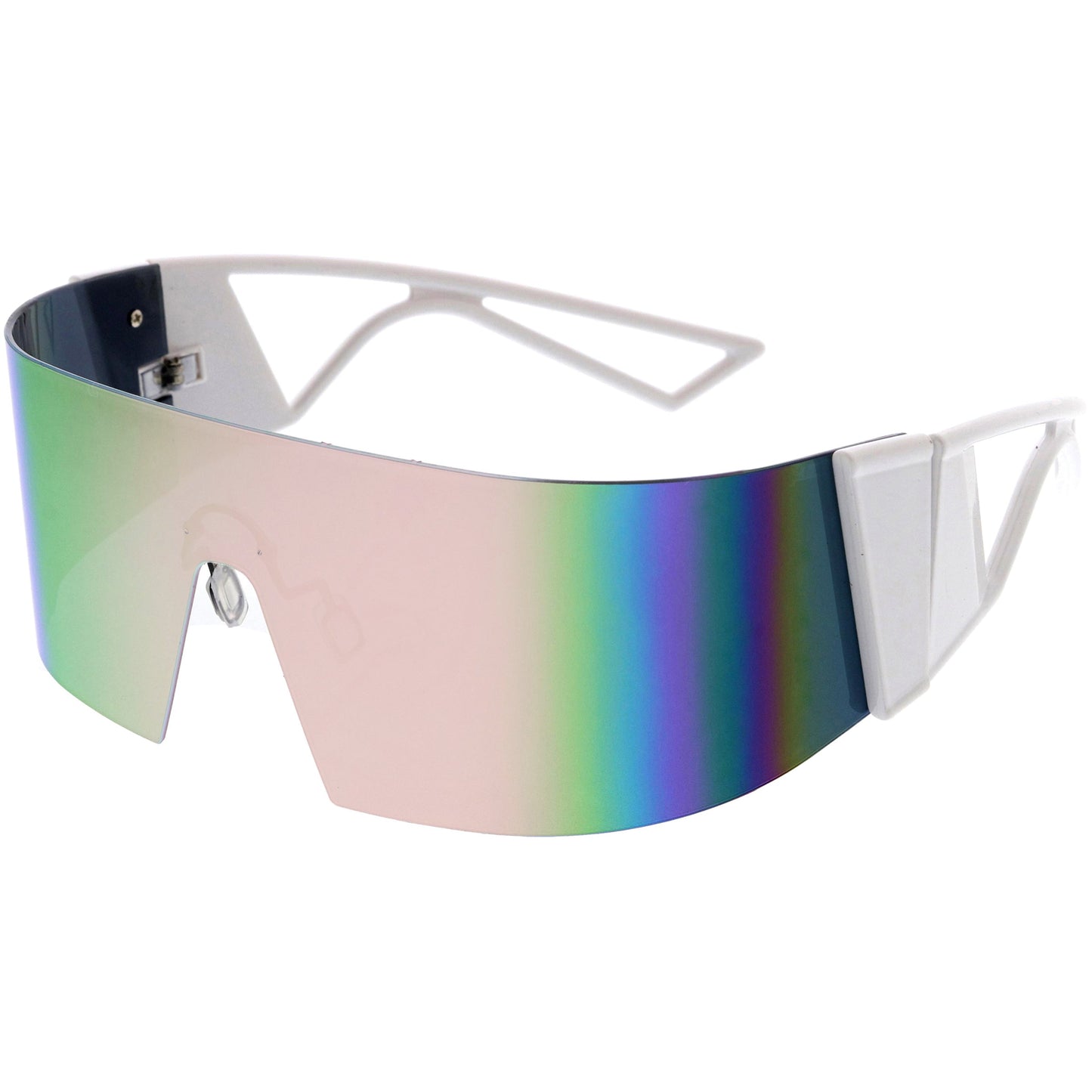 80s Retro Wrap Around One Piece Futuristic Sunglasses D305