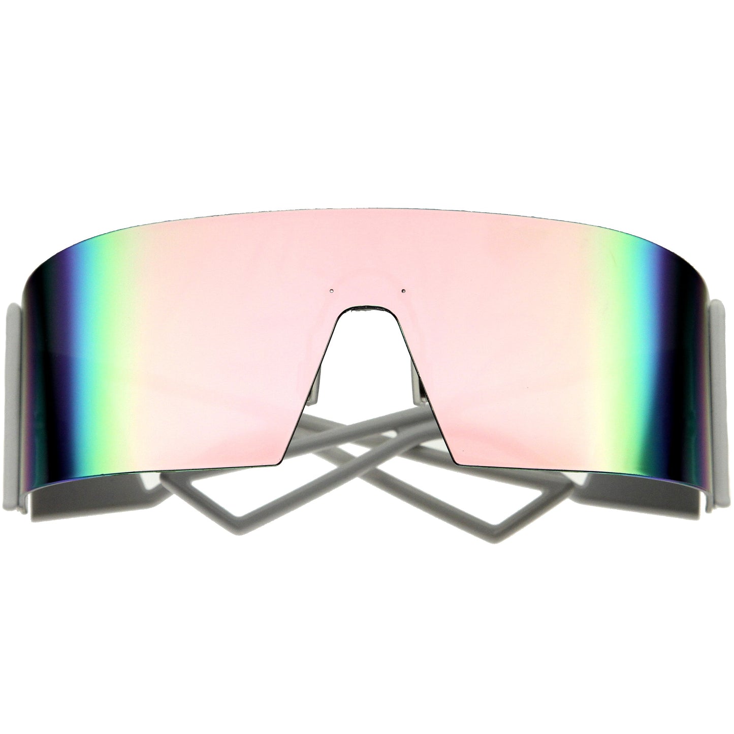 80s Retro Wrap Around One Piece Futuristic Sunglasses D305