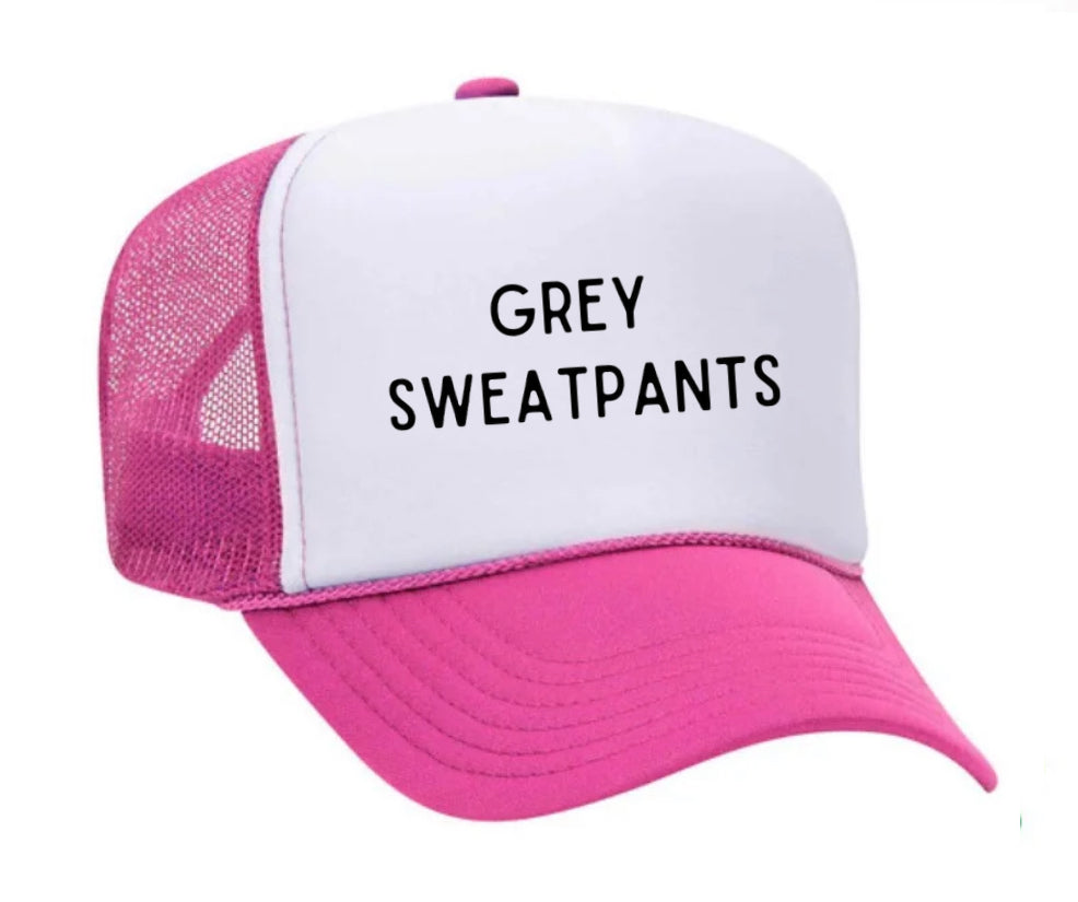 Grey Sweatpants Trucker Hat