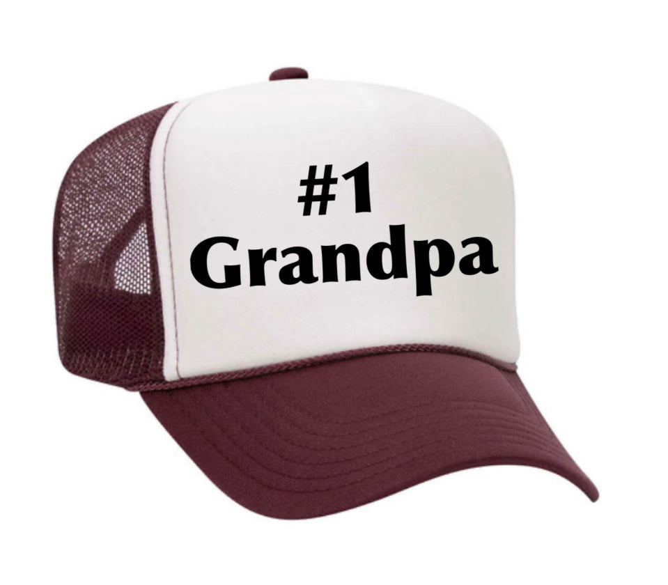 #1 Grandpa Trucker Hat