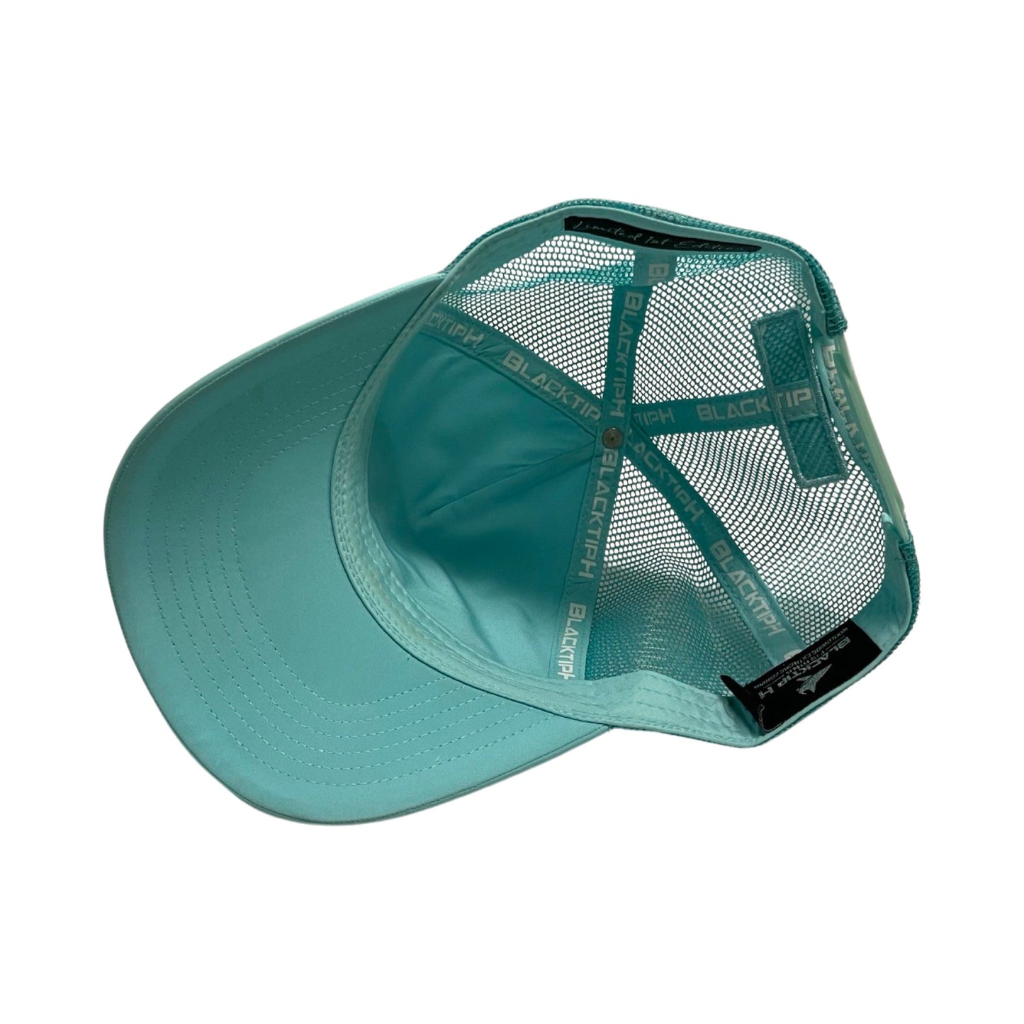 BlacktipH Snapback Hat with New Patch in Teal