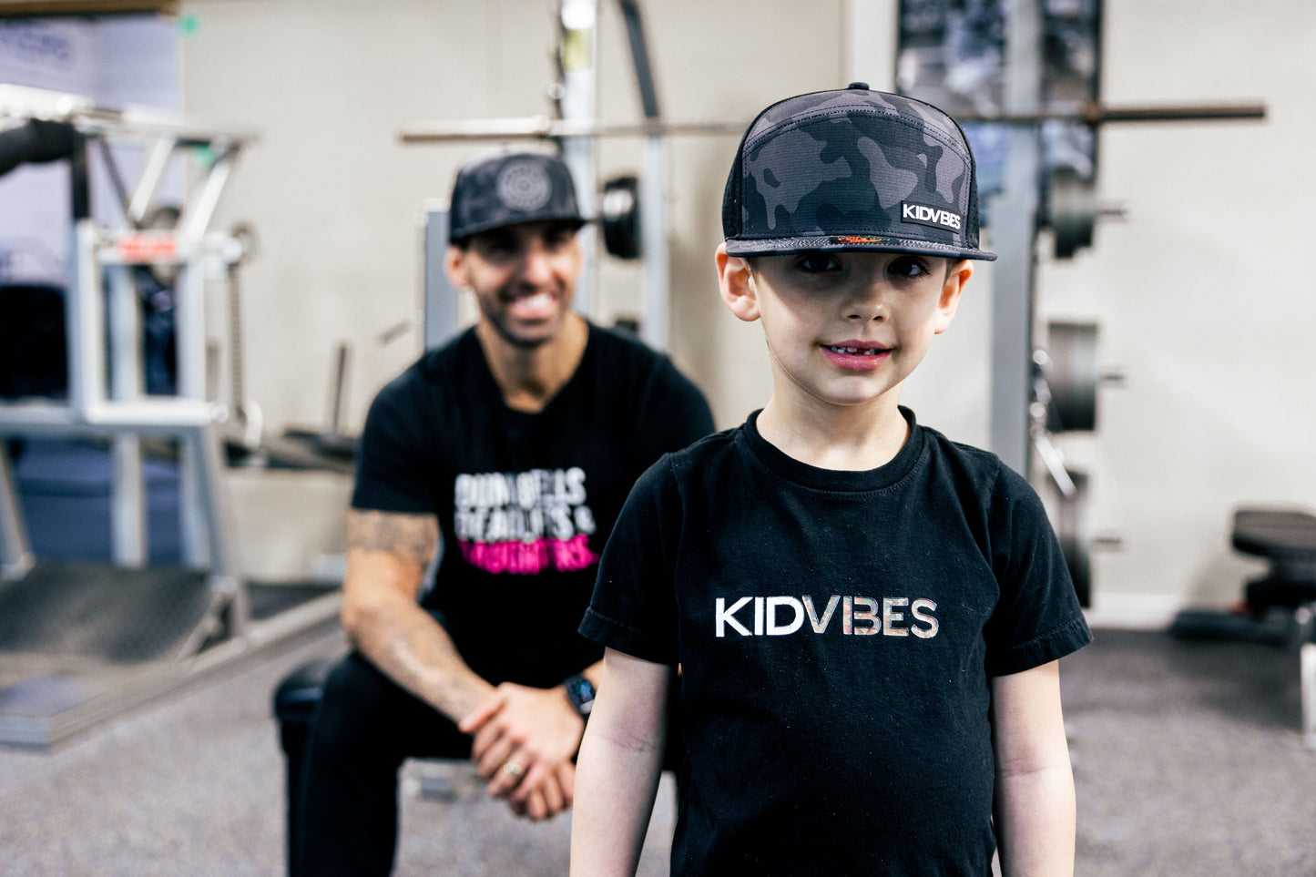 Premium Active 6-Panel KidVibes Hat (Multicam Black)