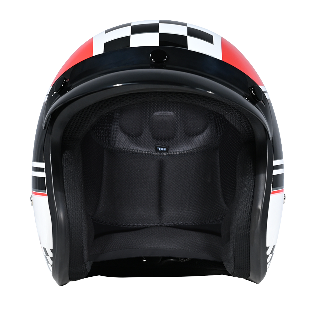 DOT Approved Daytona Cruiser Open Face Motorcycle Helmet - Men, Women & Youth - With Visor & Graphics - W/ Daytona Classic