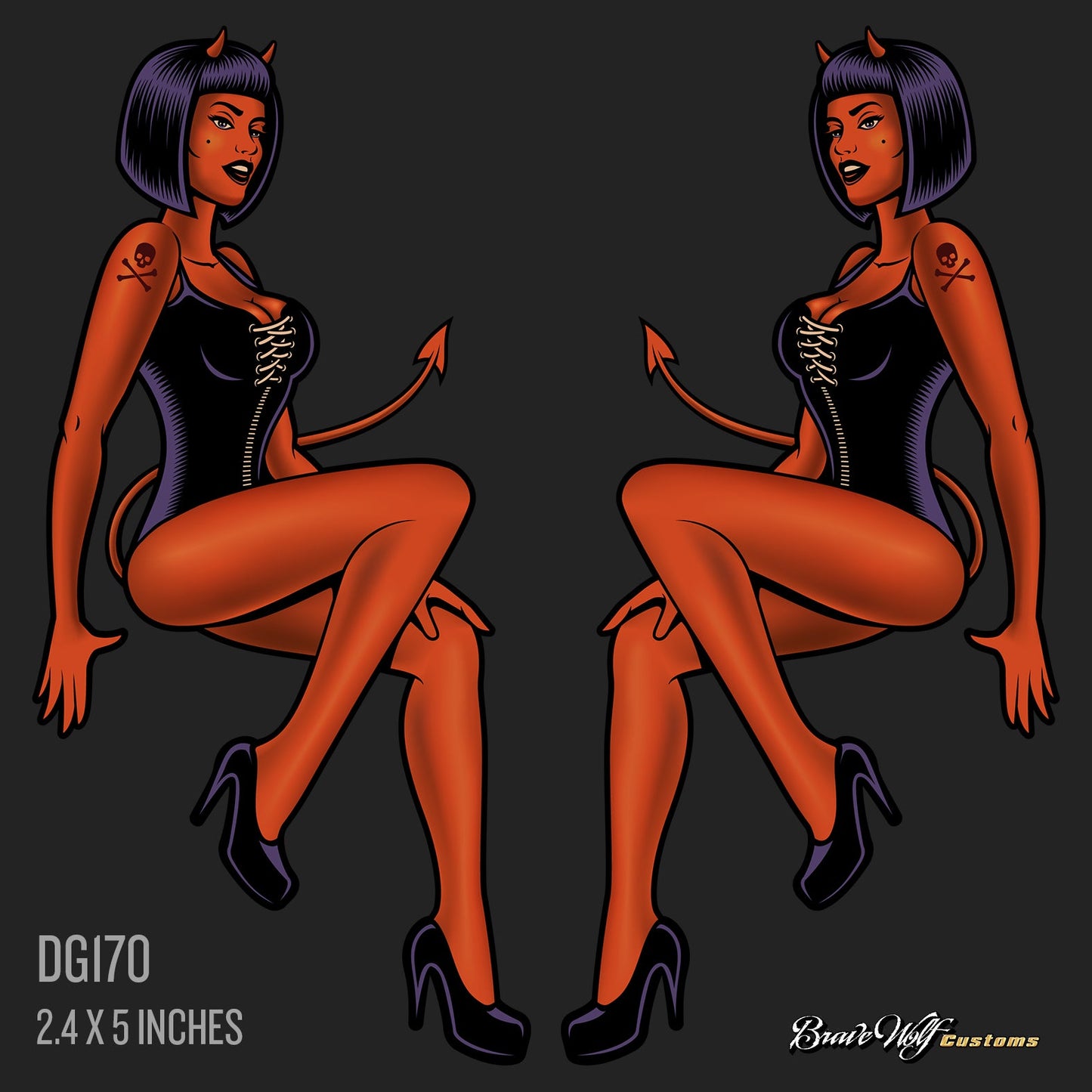 Devil Girl Pinup 170-Color Anywhere Decal