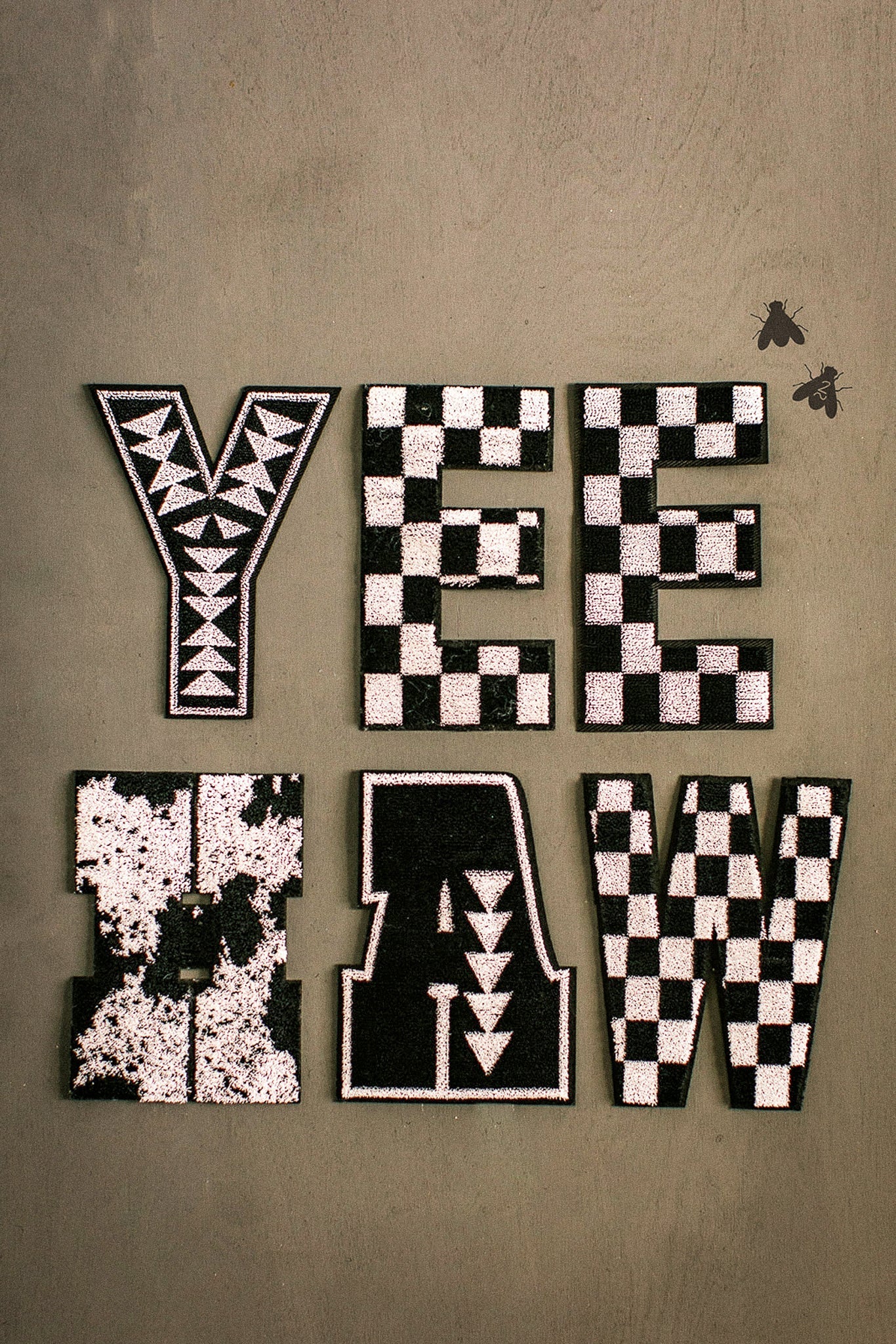 2 FLY DIY PATCH LETTERS *large