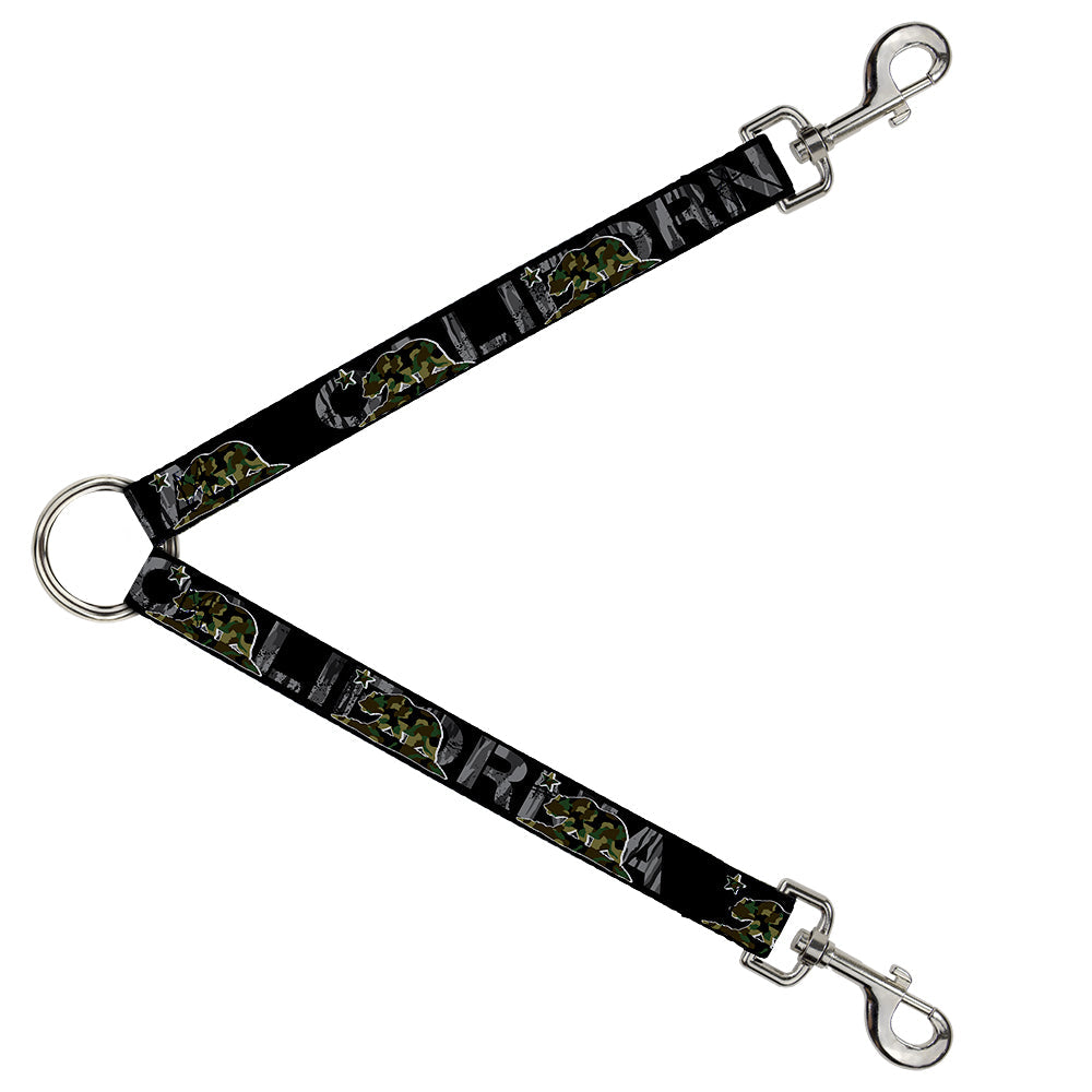 Dog Leash Splitter - CALIFORNIA/Flag Bear Black/Camo Gray/Camo Olive