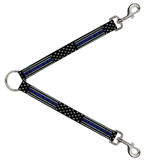 Dog Leash Splitter - FAFO FUCK AROUND AND FIND OUT Thin Blue Line Flag