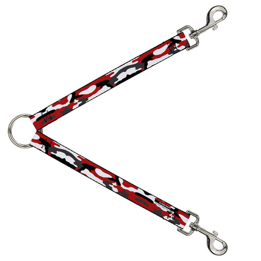 Dog Leash Splitter - Camo Red Black Gray White