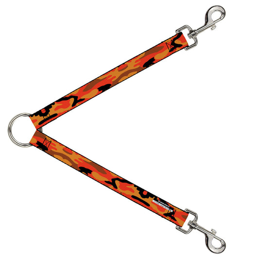 Dog Leash Splitter - Camo Oranges Black