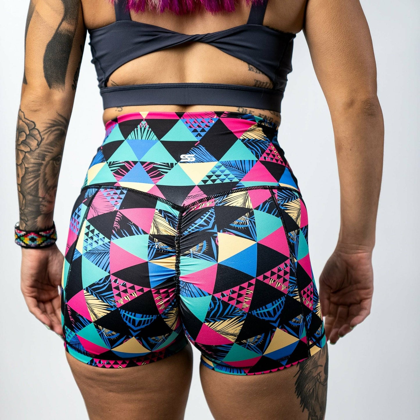 HIGH WAISTED LADIES BUTT SCRUNCH COMPRESSION SHORTS - SEXY YET SAVAGE COLLECTION