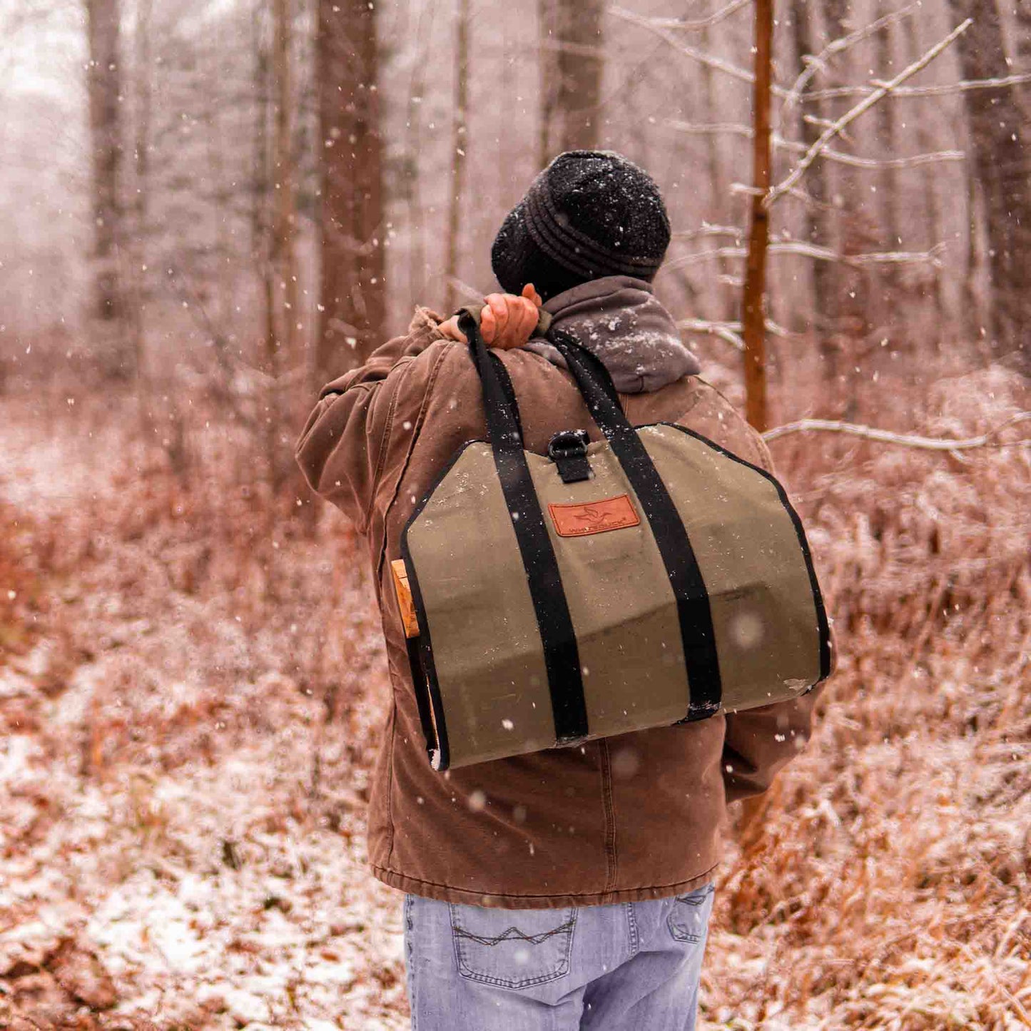 Diamond Shape Canvas Firewood Log Carriers