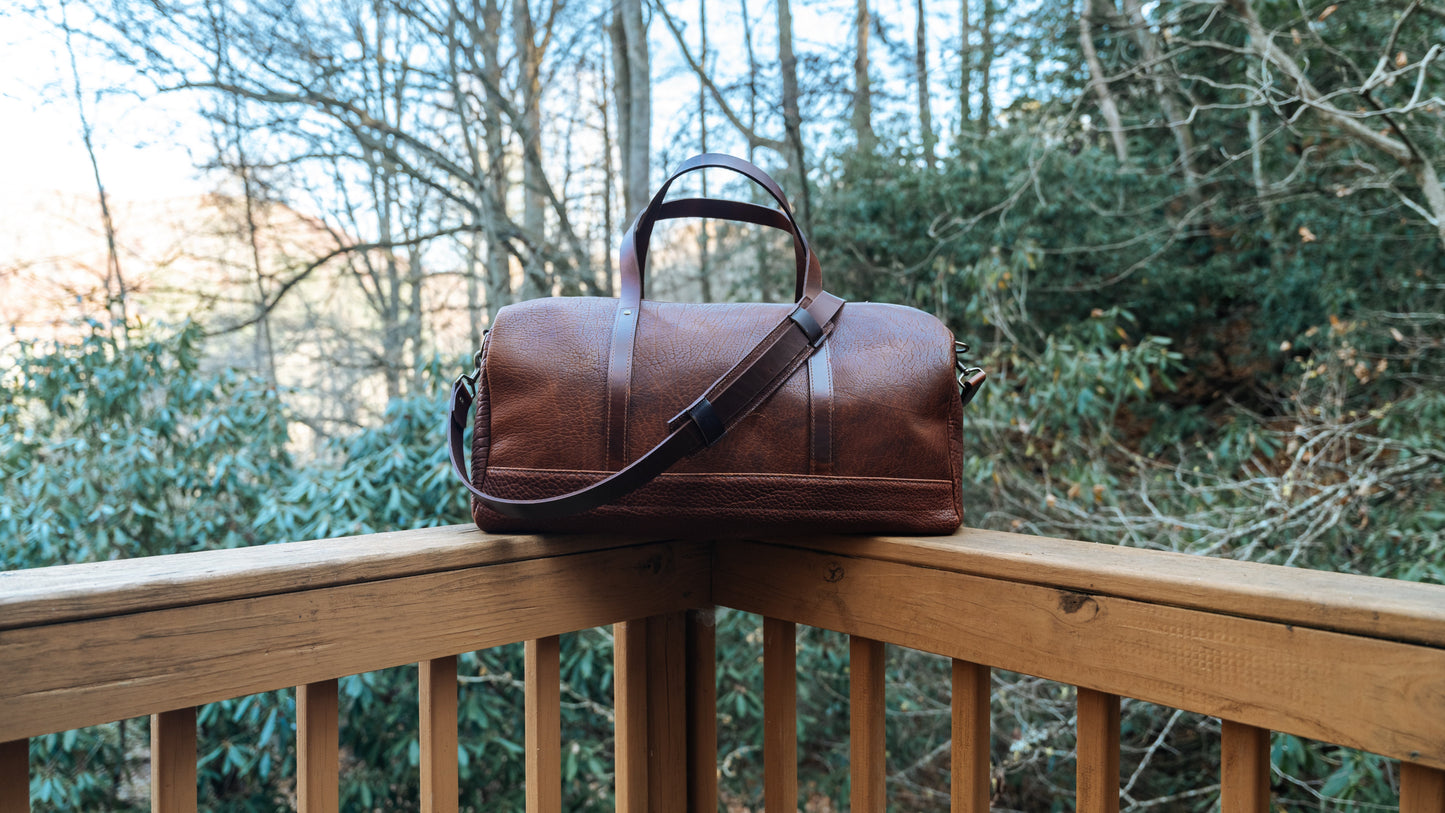 Jack Foster Weekender  | Cognac Shrunken Bison