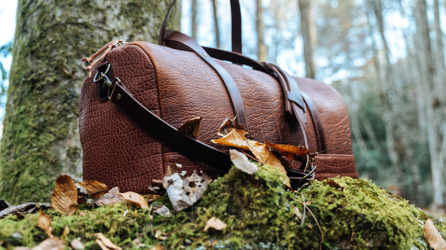 Jack Foster Weekender  | Cognac Shrunken Bison