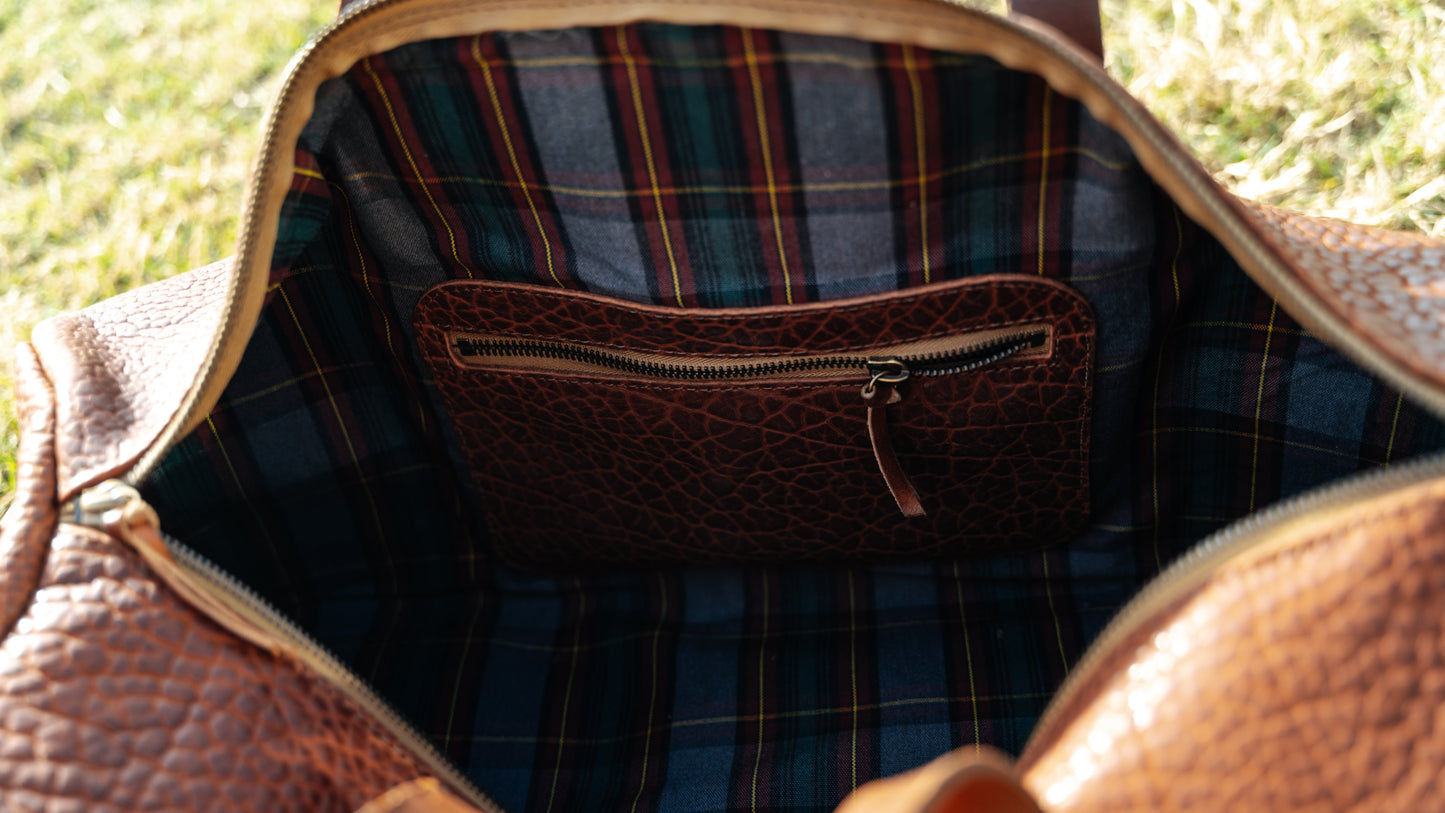 Jack Foster Weekender  | Cognac Shrunken Bison