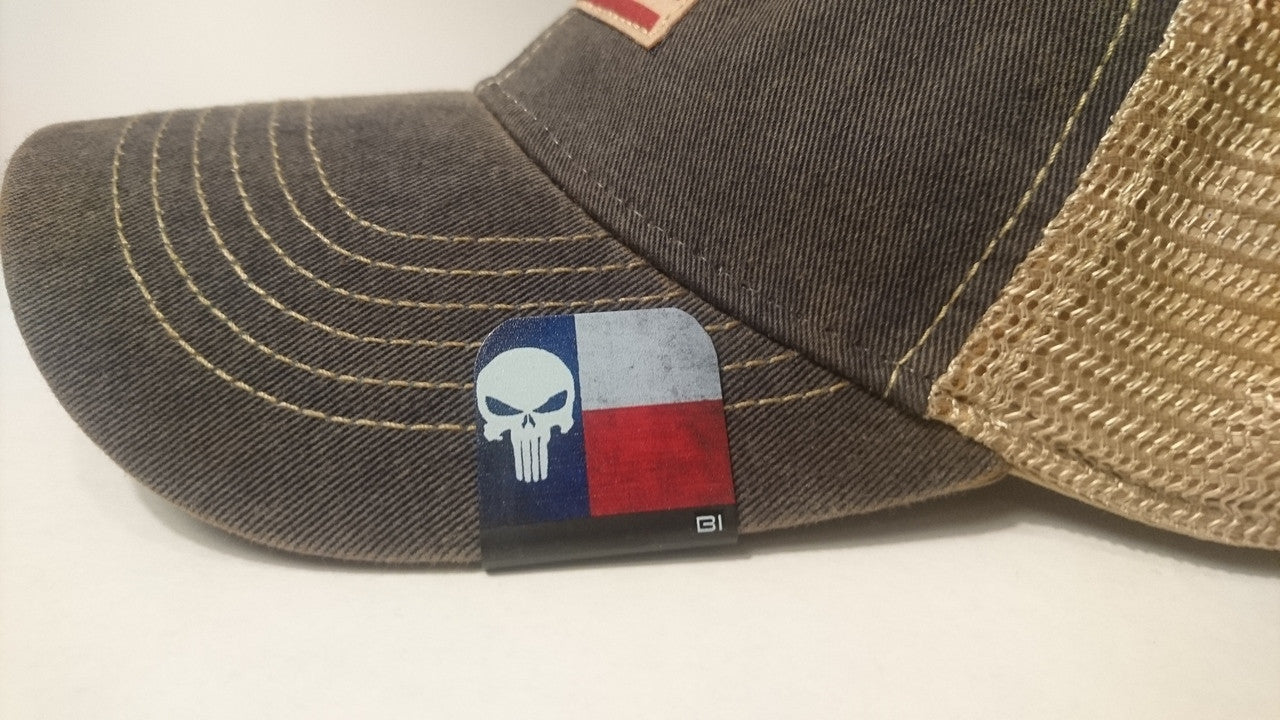 Hat clip Brim-it Texas Flag Punisher