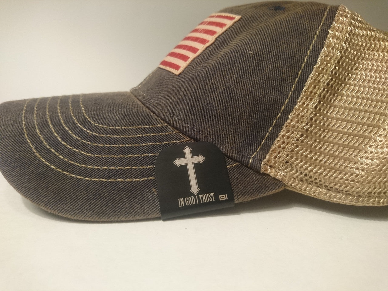 Hat Clip Brim-it In God I Trust Cross