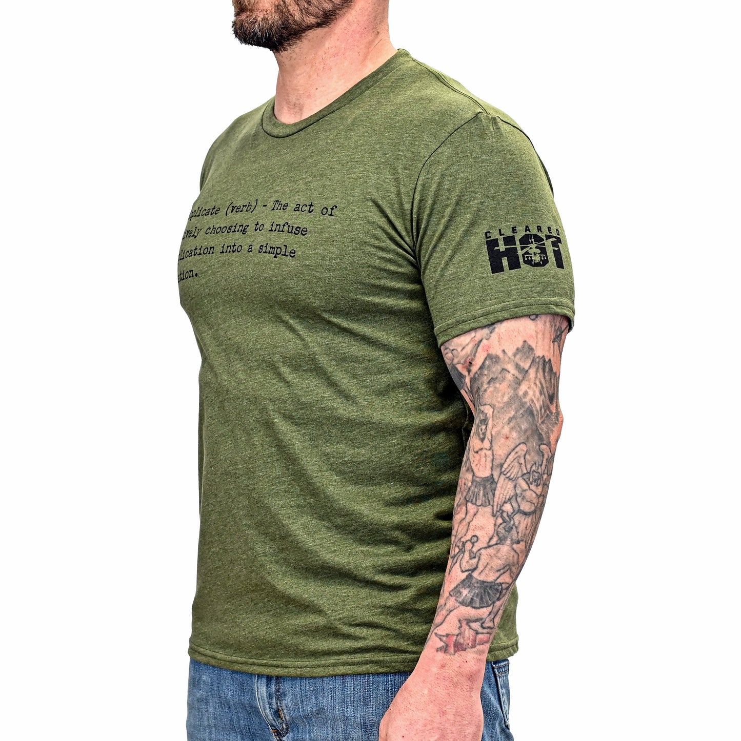 Men's Cleared Hot "Simplicate Defined" T-shirt (Heather Army Green)