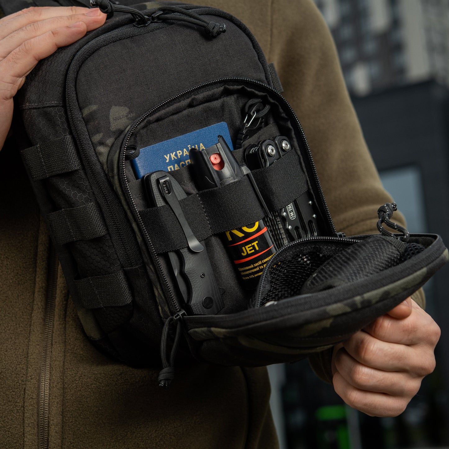 M-Tac Cross Bag Elite Hex Black