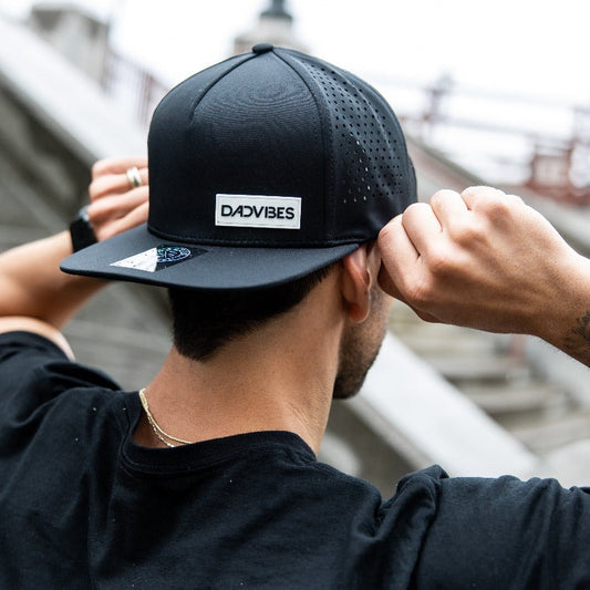 Premium Active 5-Panel DadVibe Hat (Black)