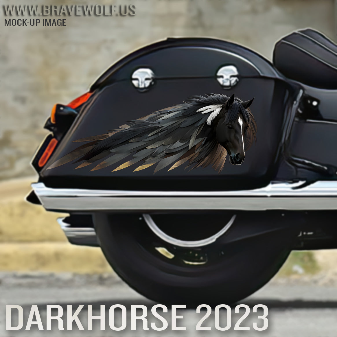 Dark Horse 2023 Saddlebag Decals - Color