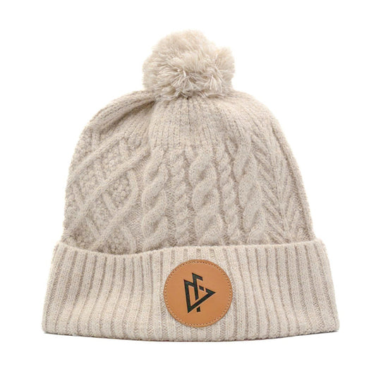 Women's Knit Beanie Hat- White