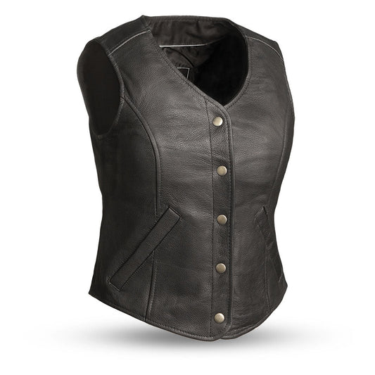 Derringer Women's Motorcycle Leather Vest