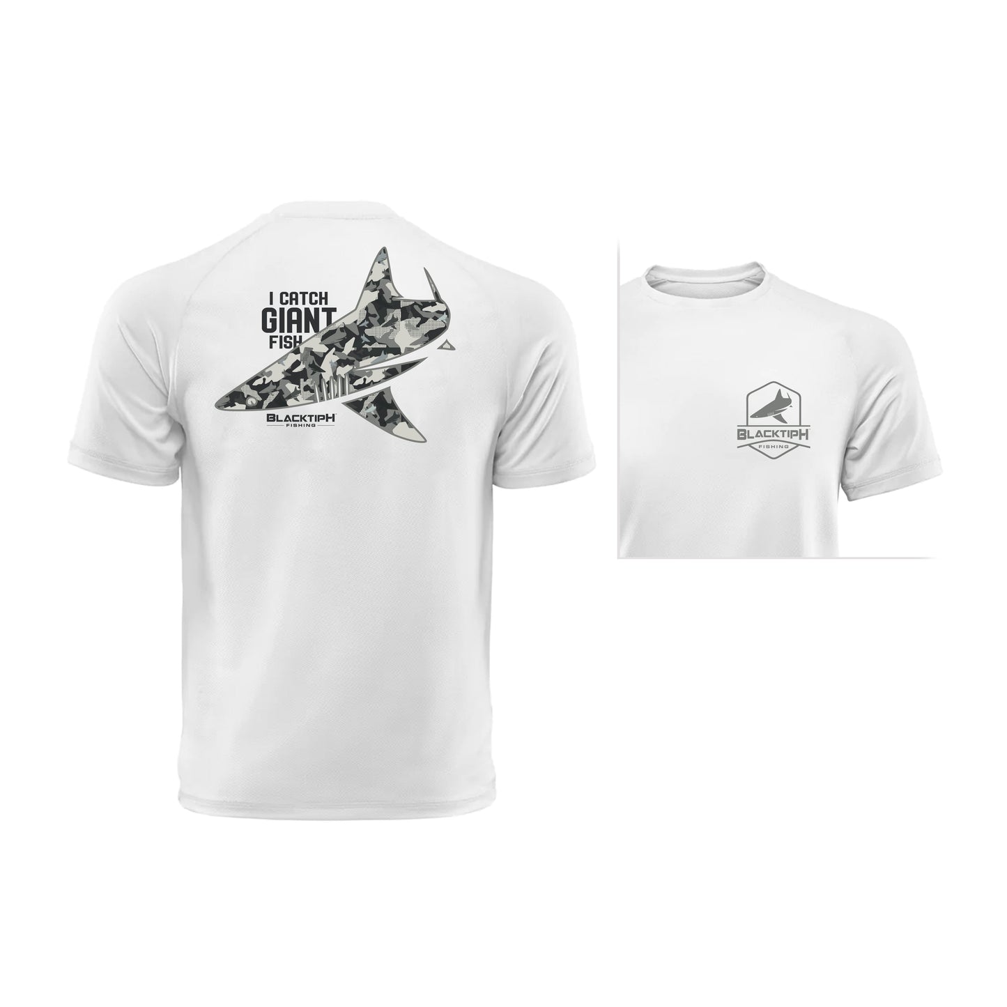 BlacktipH "I Catch Giant Fish" with Polyblend Fabric Lifestyle T-Shirt