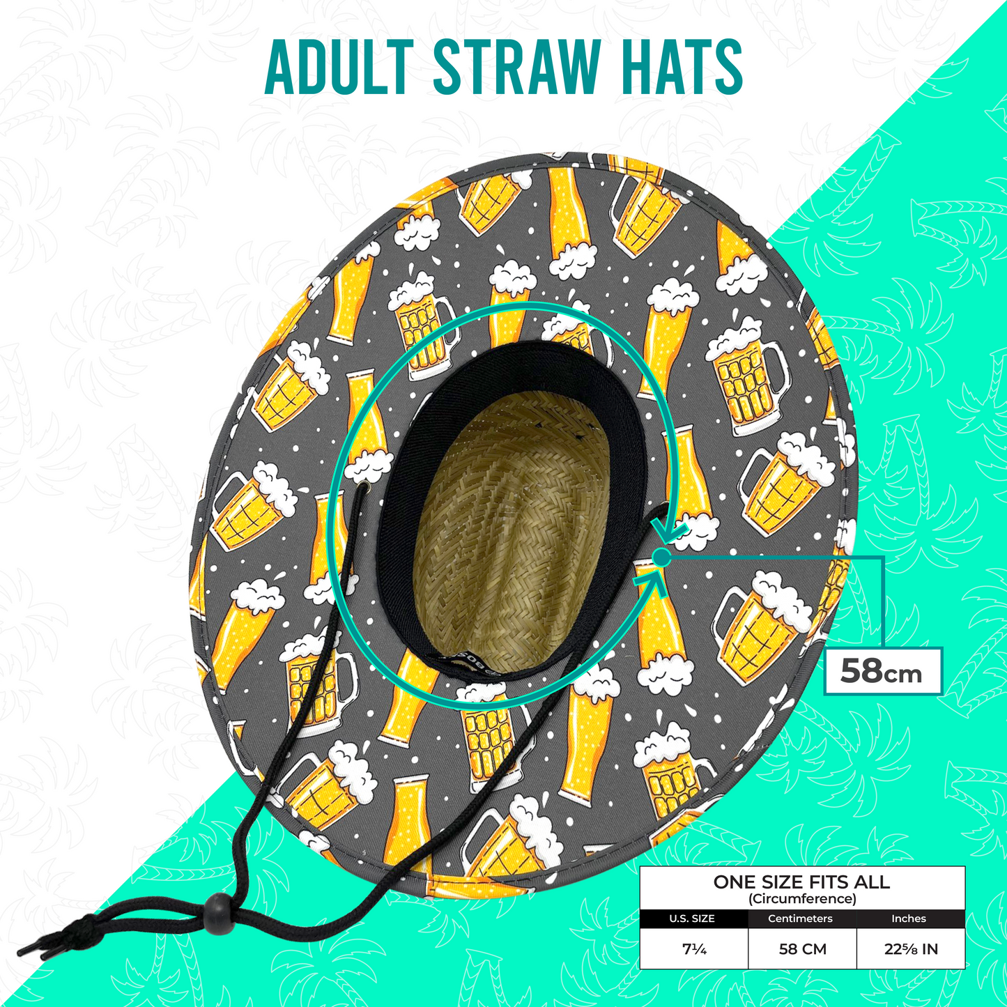 Beer Oktoberfest Straw Hat