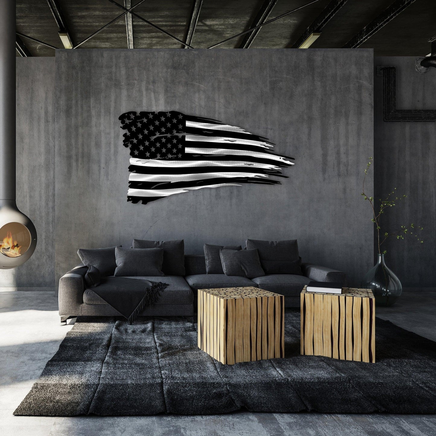 Distressed American Battle Flag