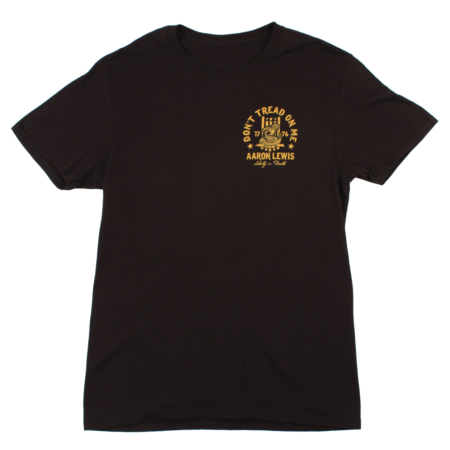 Aaron Lewis Don't Tread On Me Tee (Black/Gold)