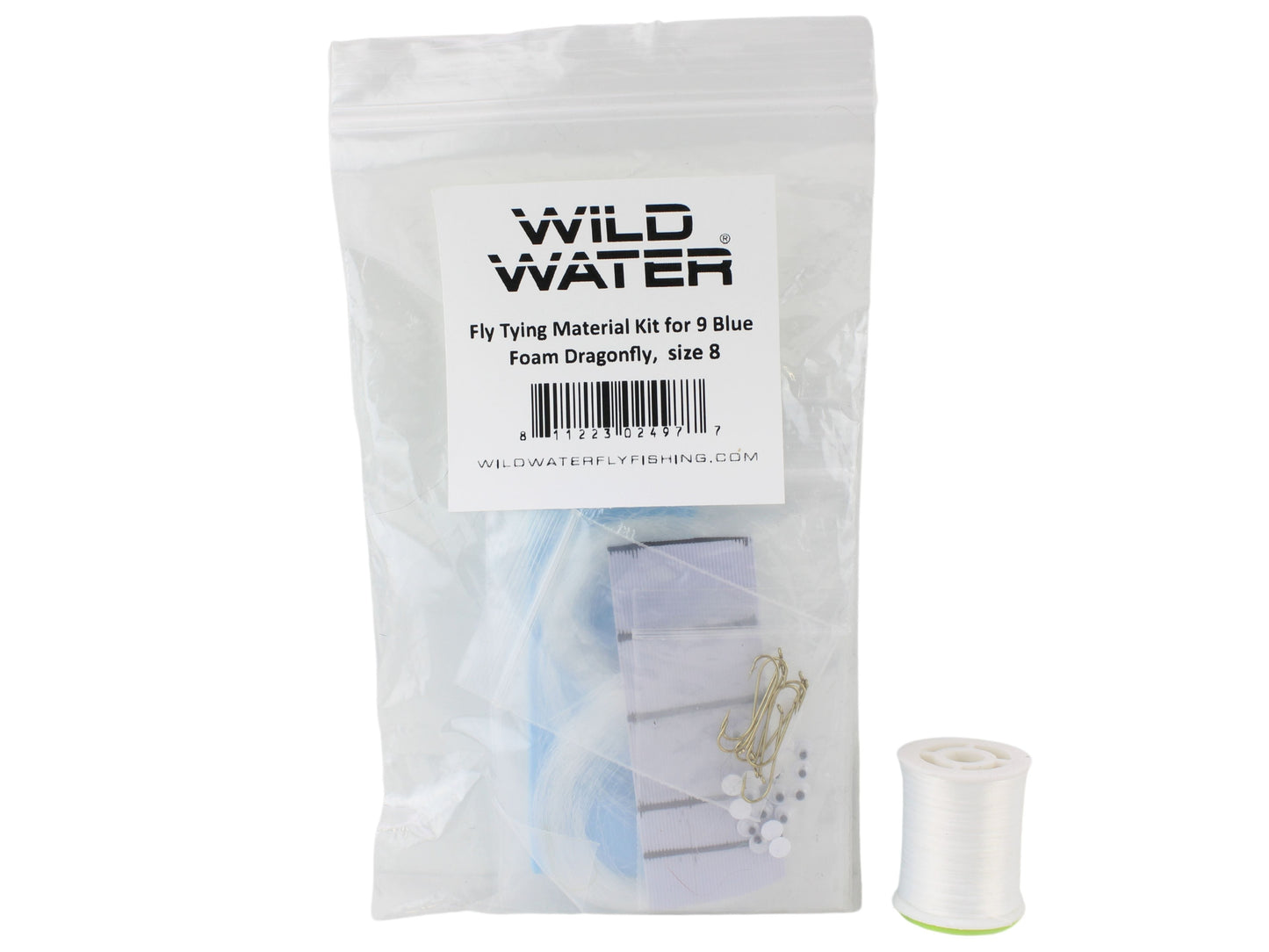 Foam Dragonfly Fly Tying Material Kit Blue , size 8 | Wild Water Fly Fishing