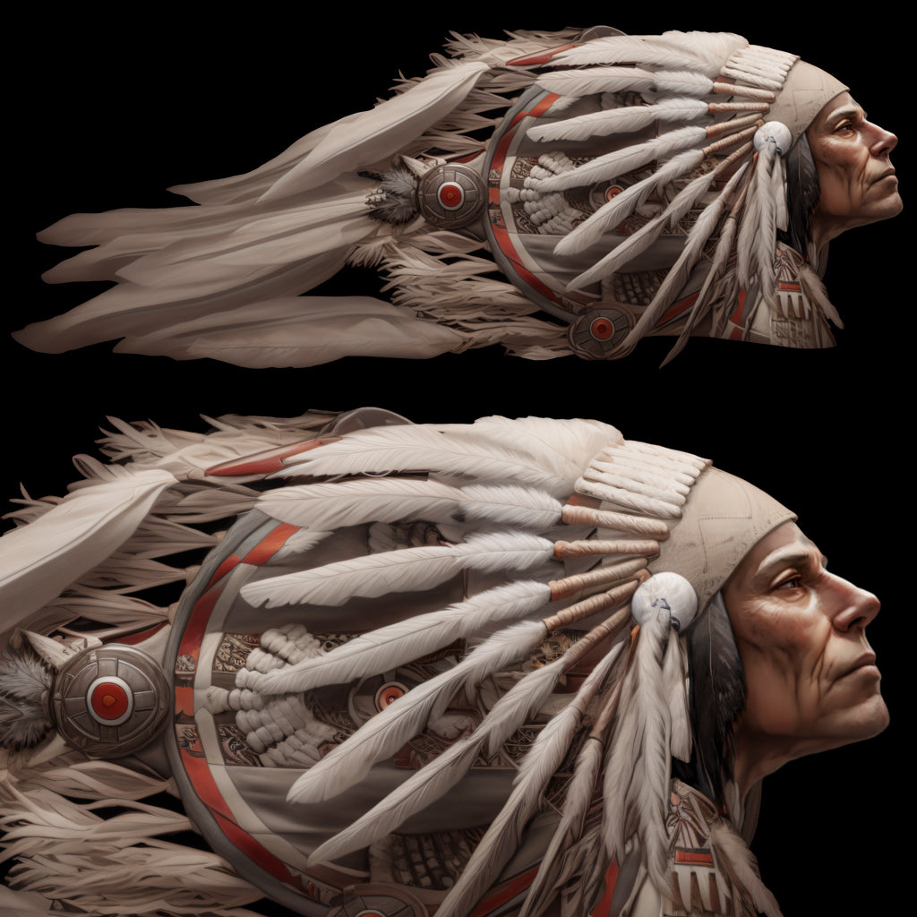 Dreamcatcher Chief Warbonnet - Universal Tank Decal-Red & White