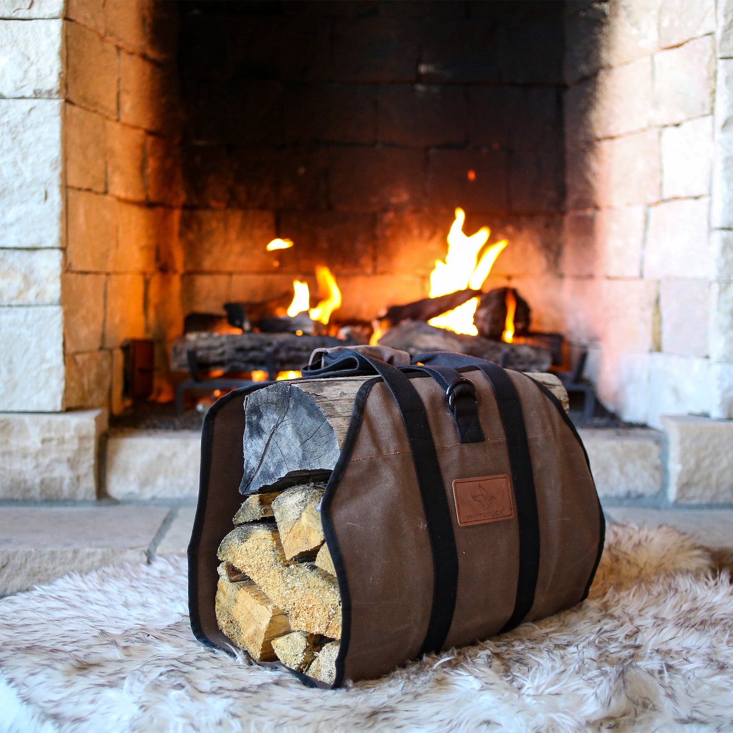 Diamond Shape Canvas Firewood Log Carriers