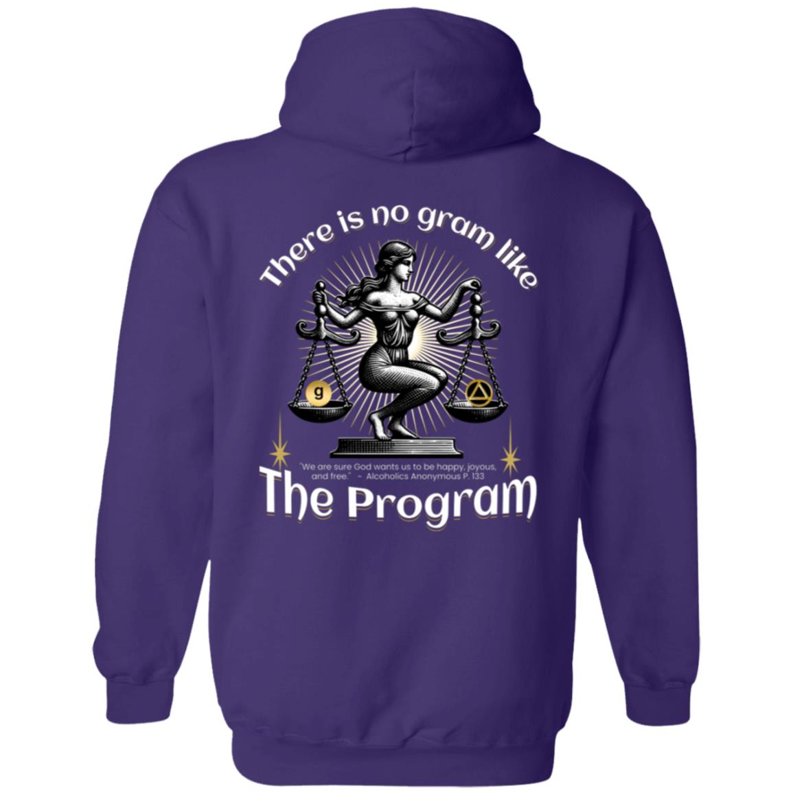 AA Recovery Zip Hoodie  | Inspiring Sobriety |  There's No Gram Like The Program