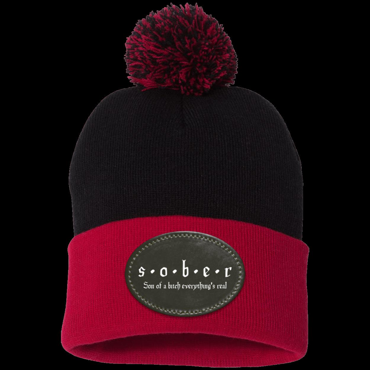 Recovery Pom Beanie | Inspiring Sobriety |  S.O.B.E.R,