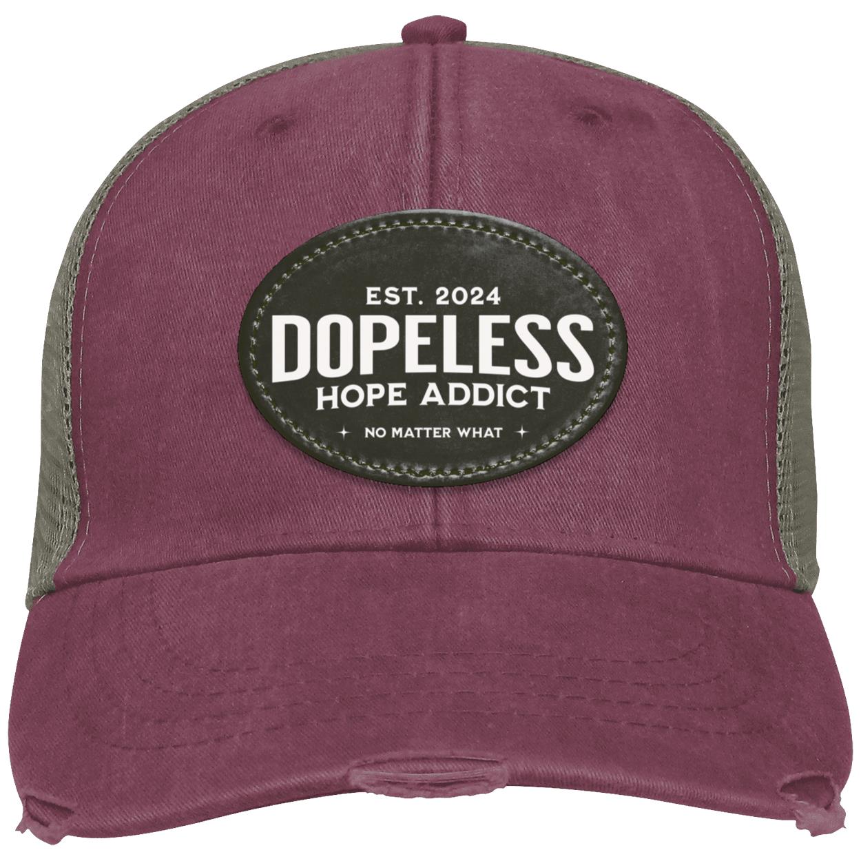 Custom Recovery Distressed Ollie Cap | Inspiring Sobriety |   Dopeless Hope Addict