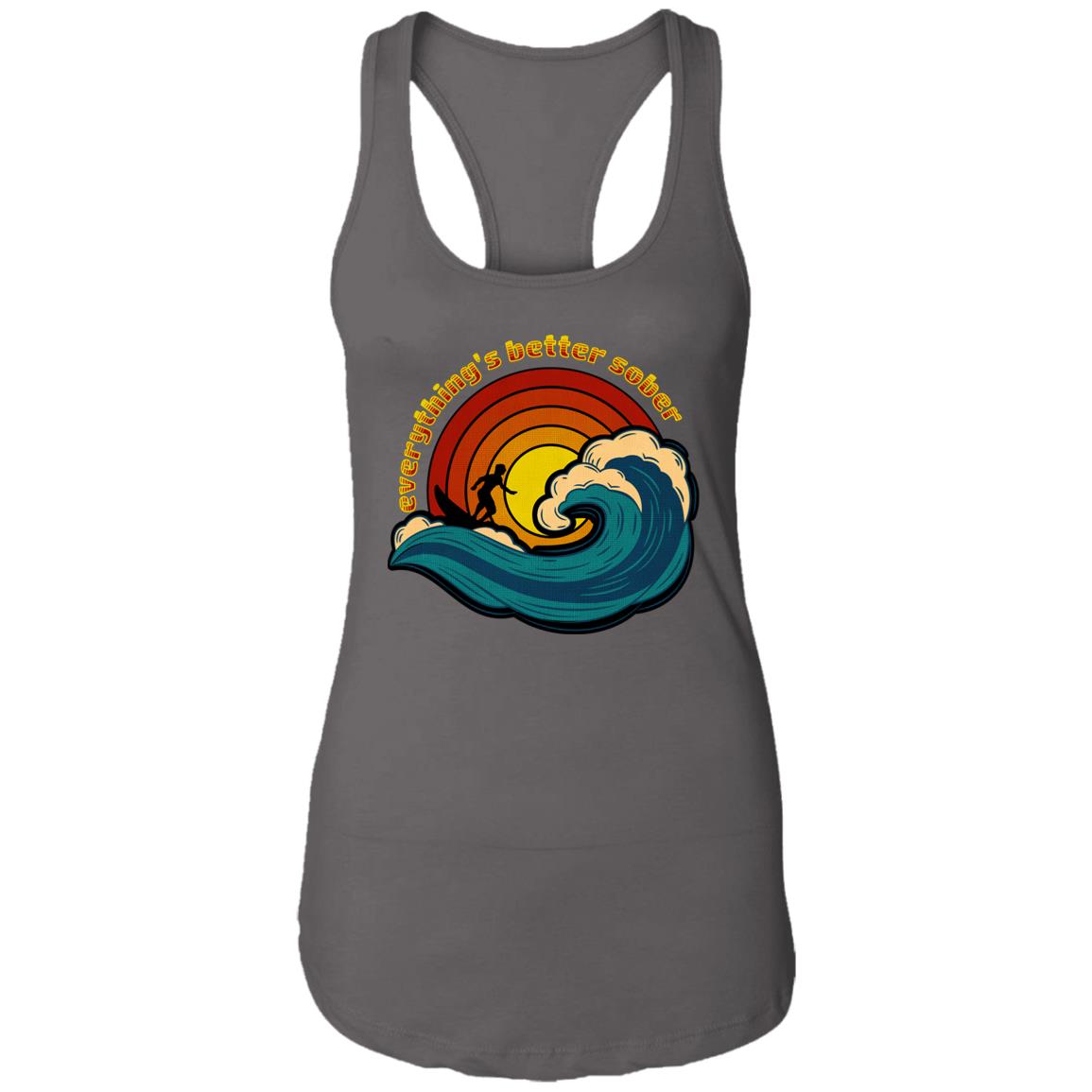 Womens Recovery Tank | Inspiring Sobriety |  Sober Surfer Sunset