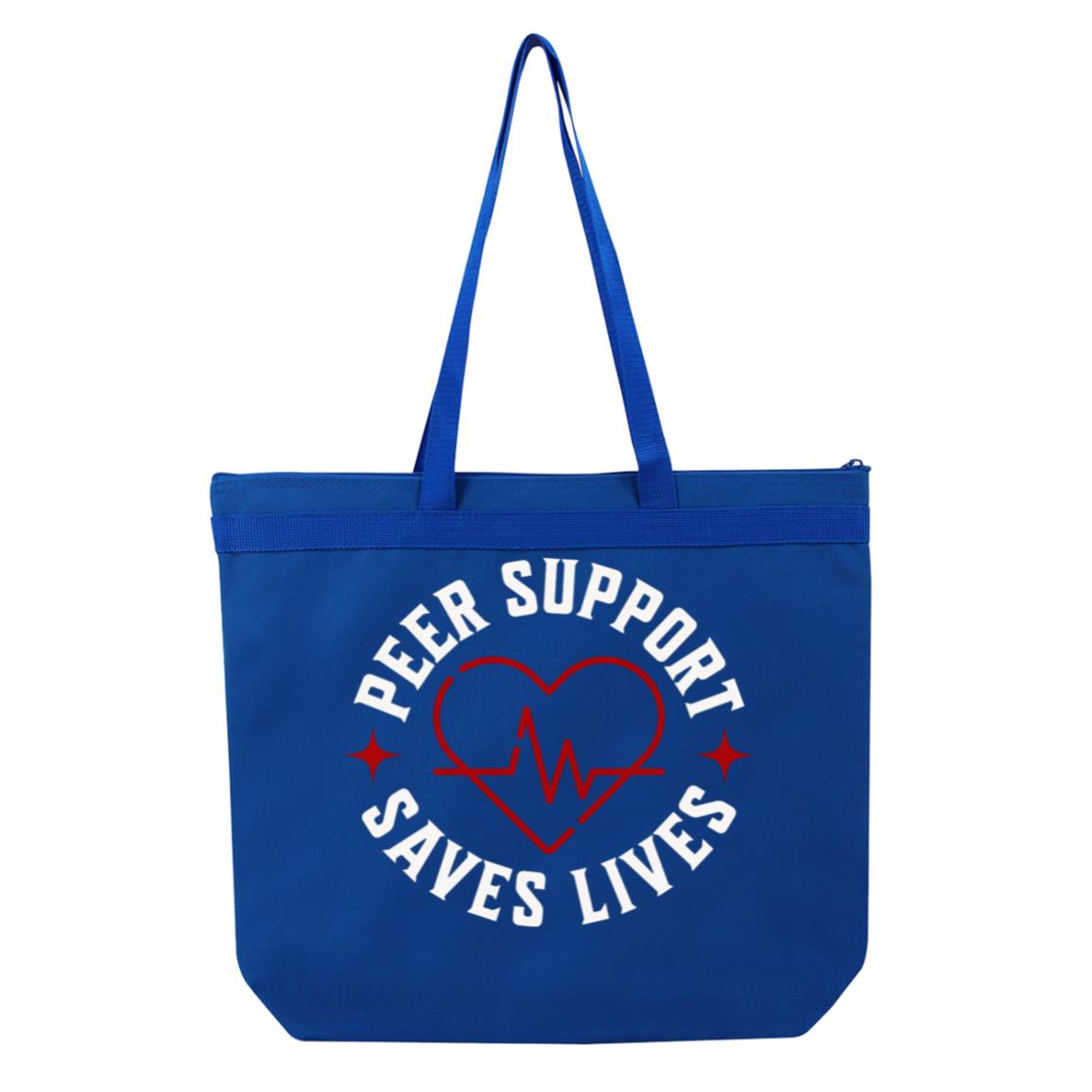 Recovery Tote Bag | Inspiring Sobriety | Peer Support Saves Lives