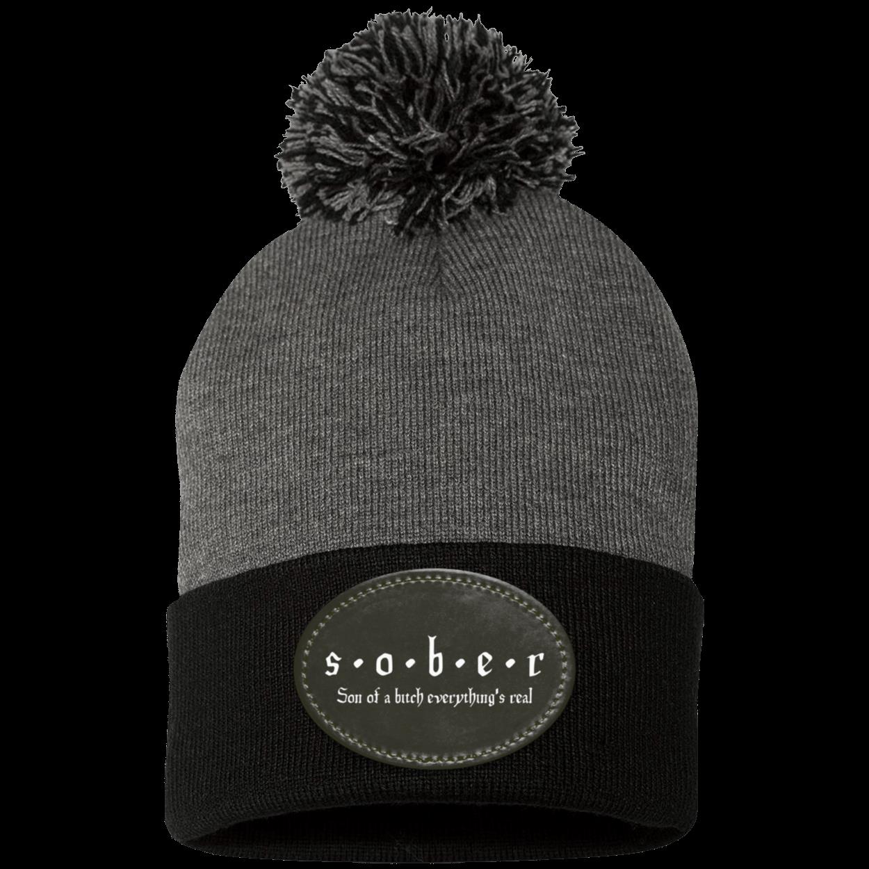 Recovery Pom Beanie | Inspiring Sobriety |  S.O.B.E.R,