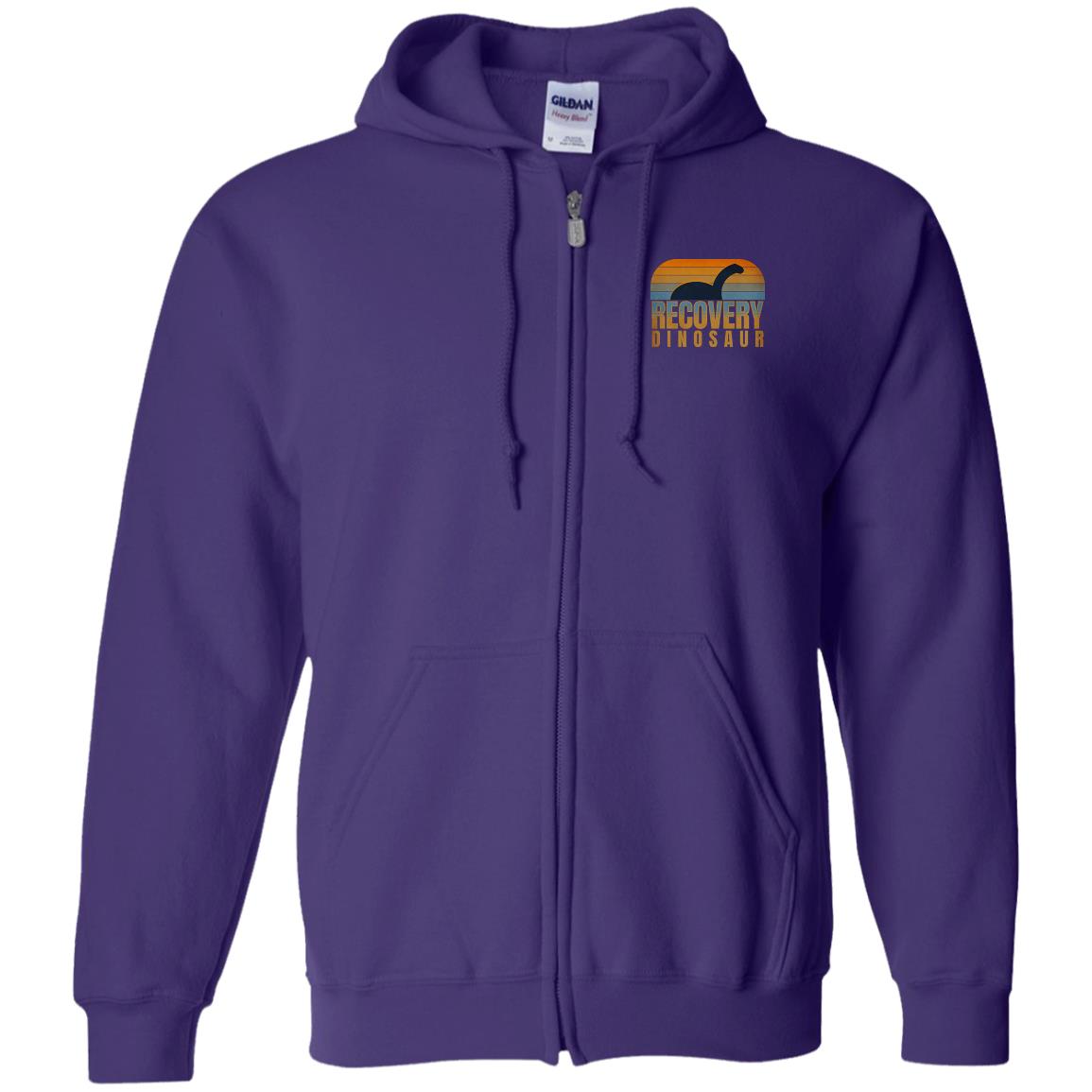 Recovery Zip Hoodie  | Inspiring Sobriety | Recovery Dinosaur