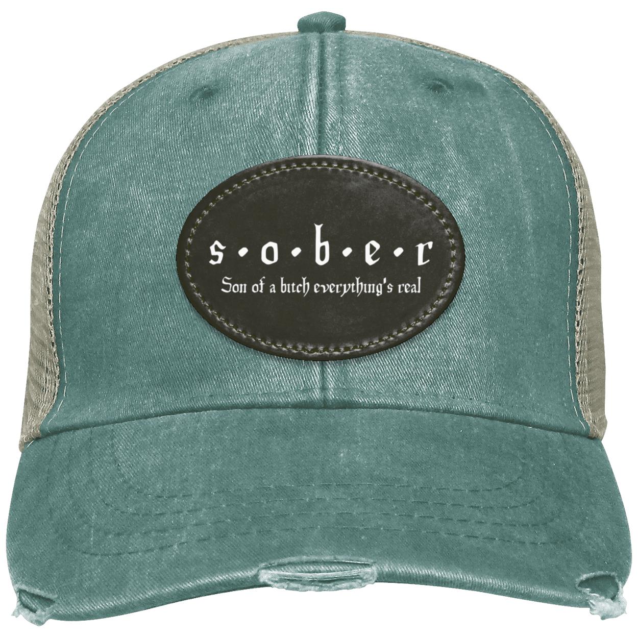 Recovery Distressed Hat | Inspiring Sobriety |  S.O.B.E.R.