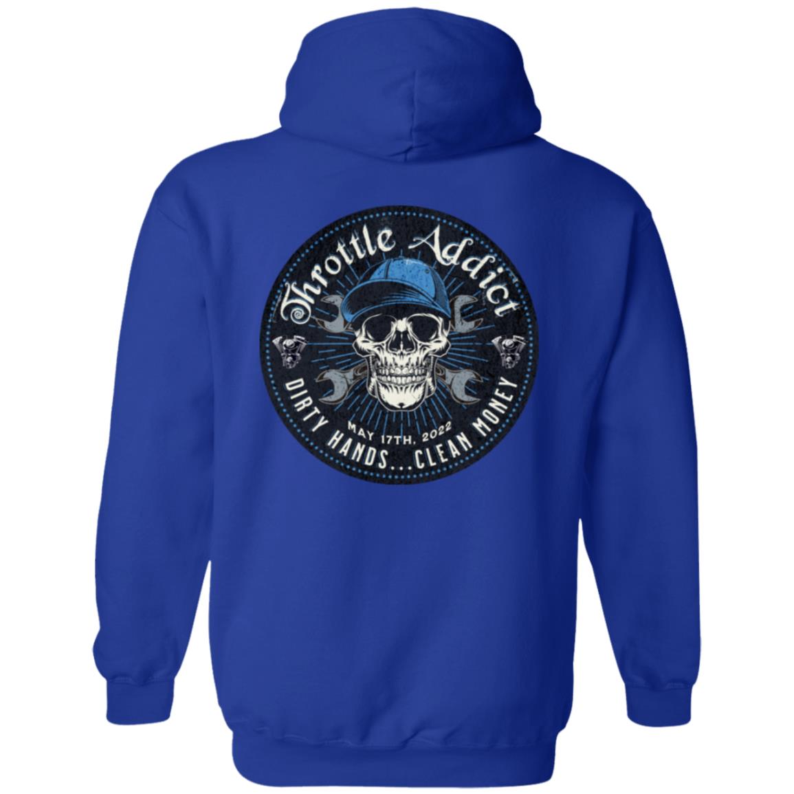 Custom Recovery Zip Hoodie  | Inspiring Sobriety |  Throttle Addict, - Dirty Hands, Clean Money