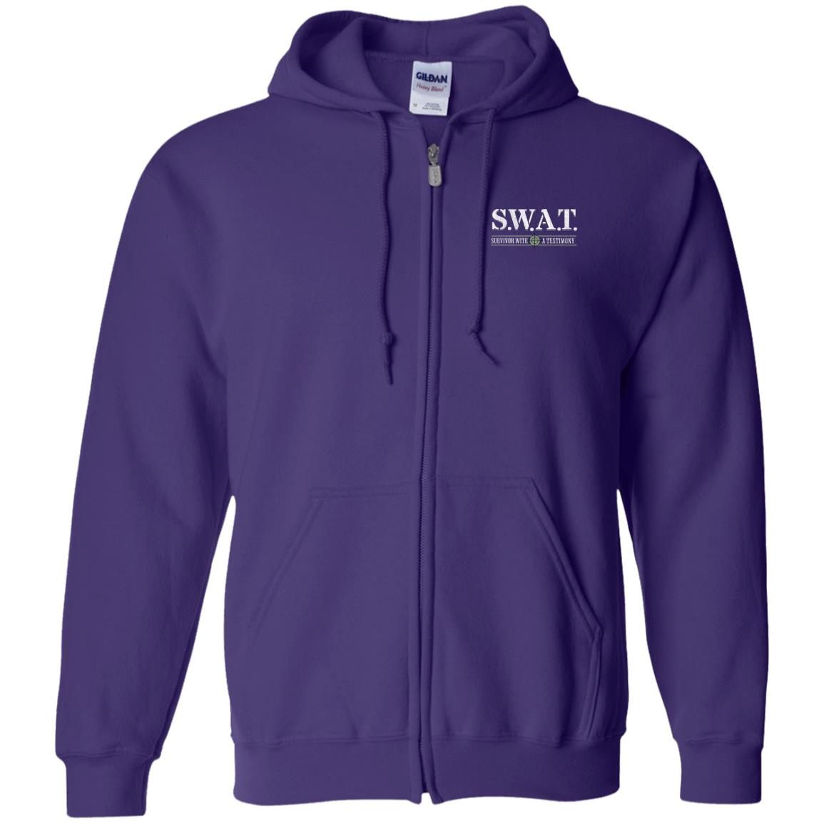 Recovery Zip Hoodie  | Inspiring Sobriety |  S.W.A.T. - Survivor With a Testimony