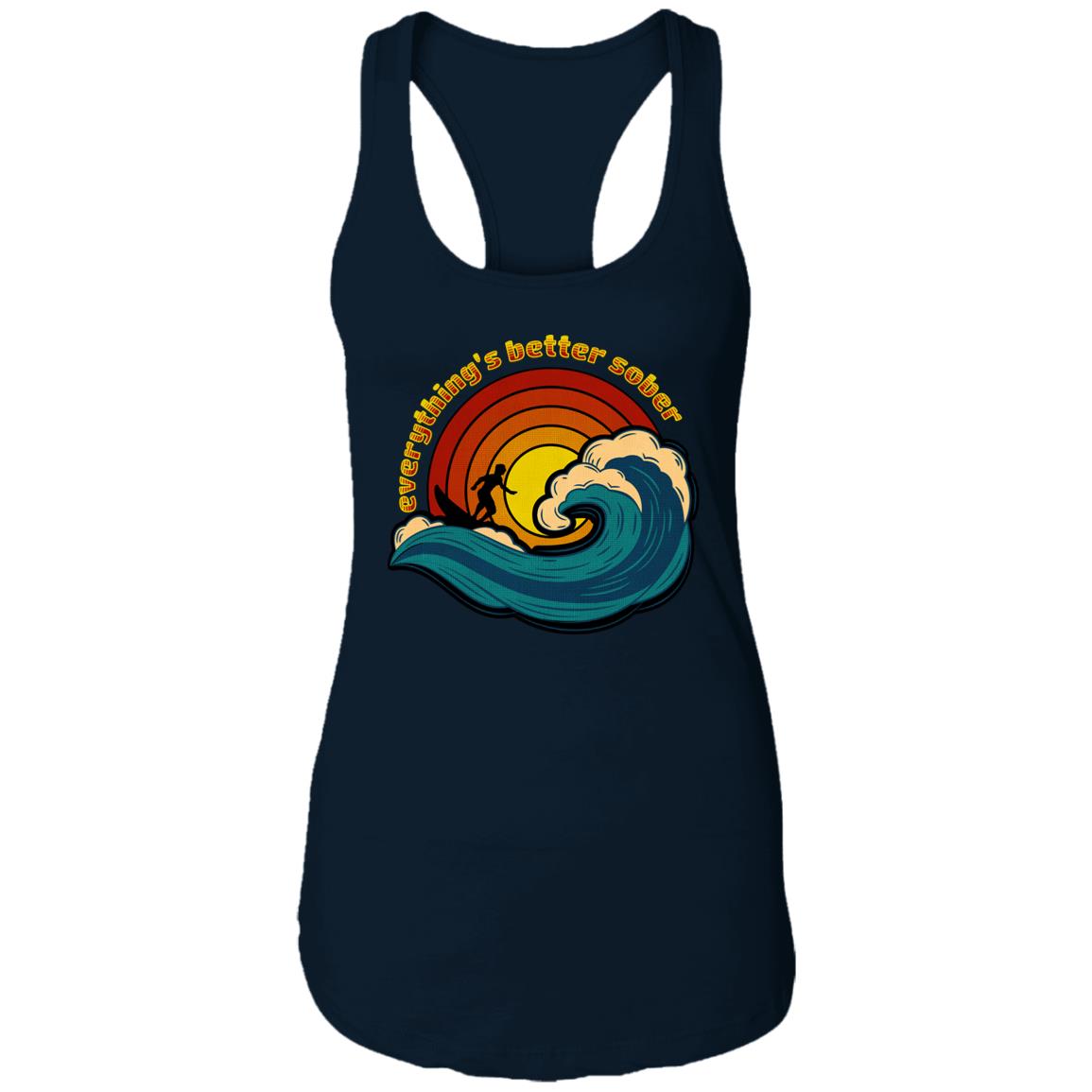 Womens Recovery Tank | Inspiring Sobriety |  Sober Surfer Sunset