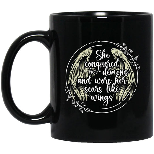 Addiction Recovery Mug | Inspiring Sobriety |  She Conquered Her Demons