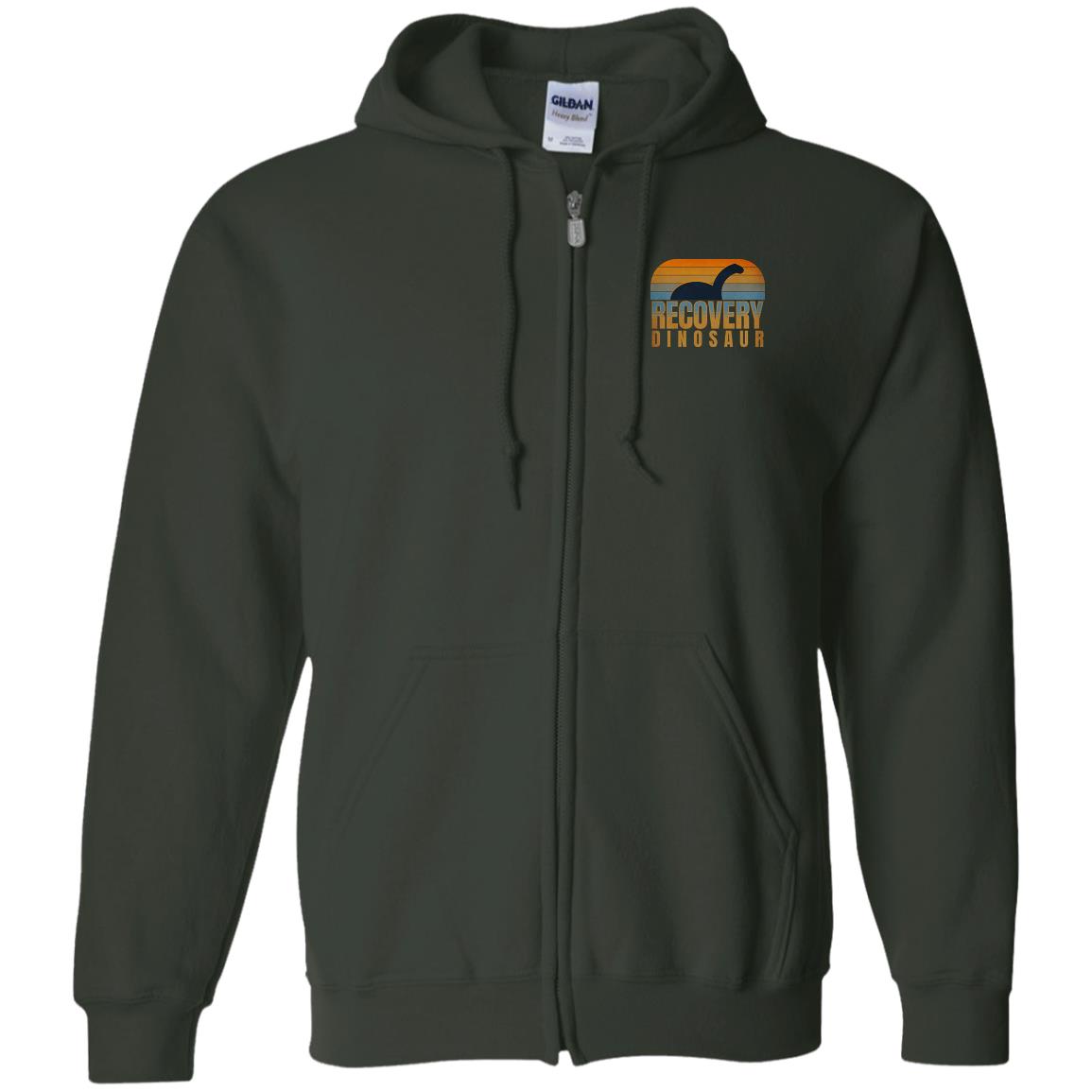 Recovery Zip Hoodie  | Inspiring Sobriety | Recovery Dinosaur